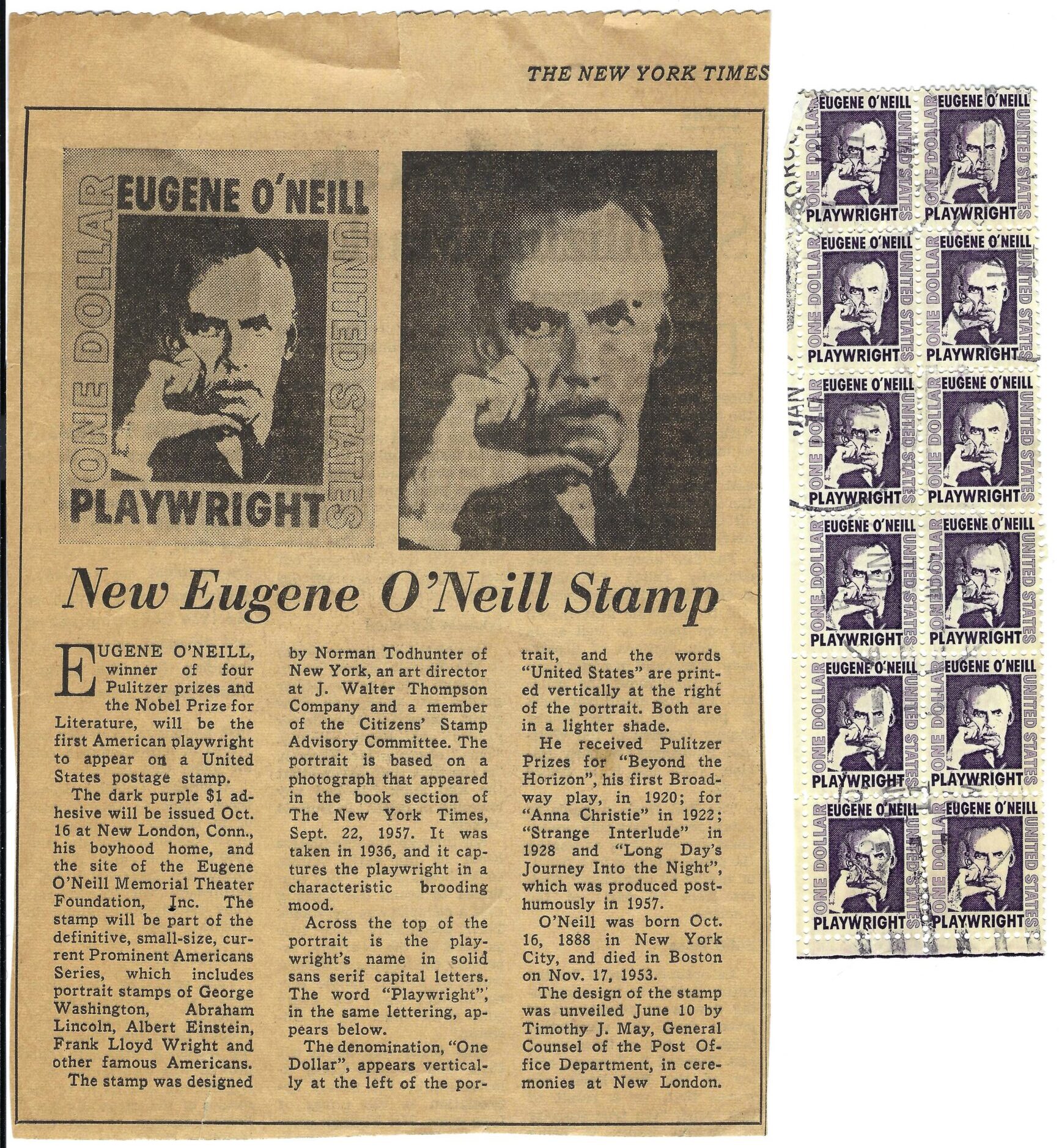 JUN25 1967 NYT stamp article
