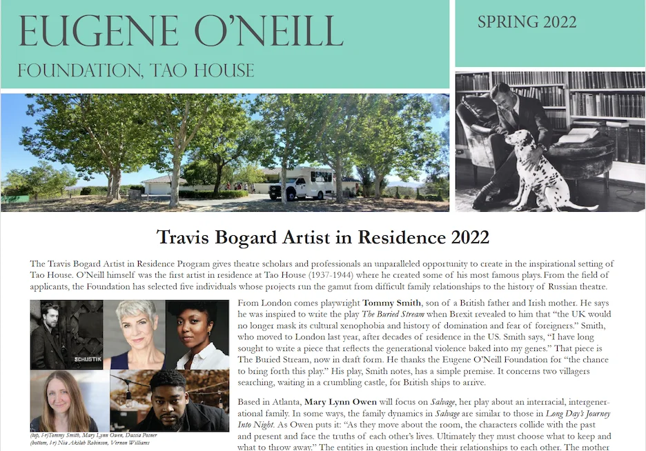 Spring 2022 Newsletter header screenshot
